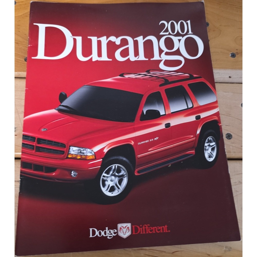 2001 Dodge Durango Sales Brochure Catalog Red SUV Advertisement